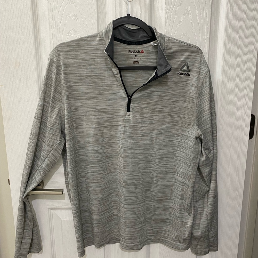 Reebok Black and Gray Athletic Pullover
